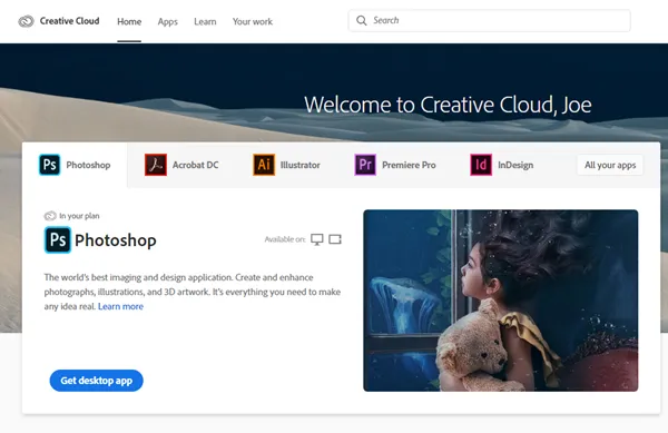 Creative Cloud Home Splash Screen