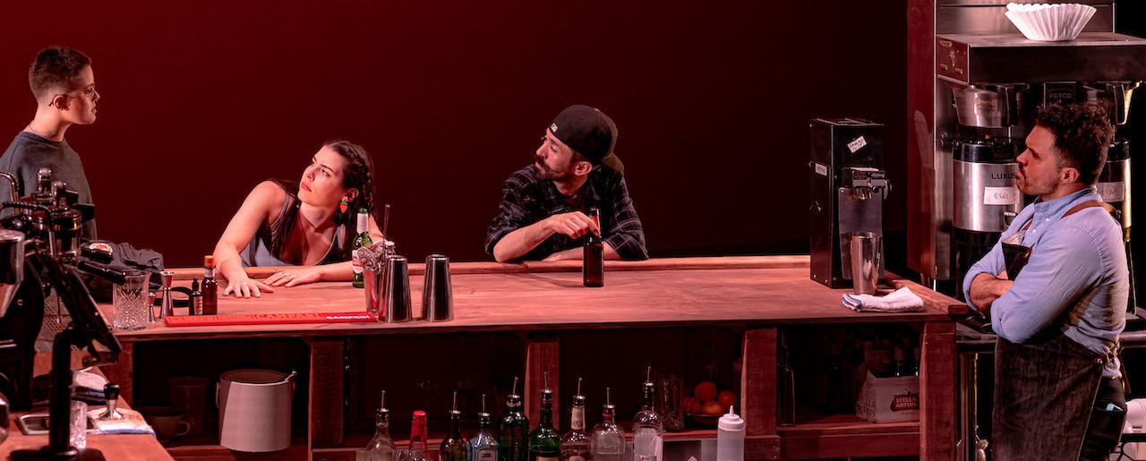 Actors at coffee bar